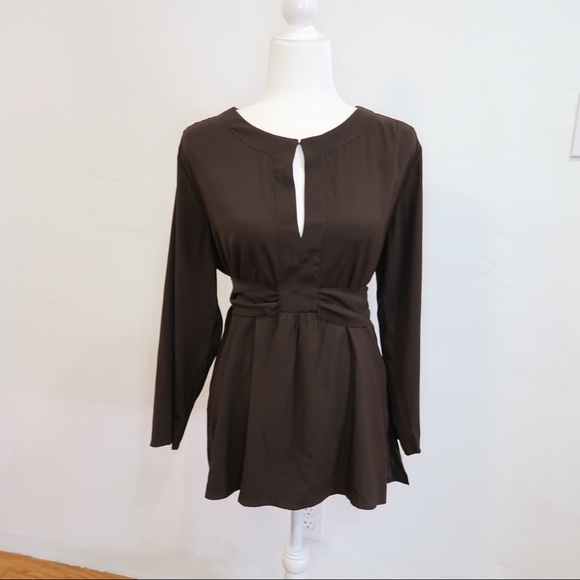 🔴 Cadeau Dark Brown Maternity Top - Picture 2 of 6